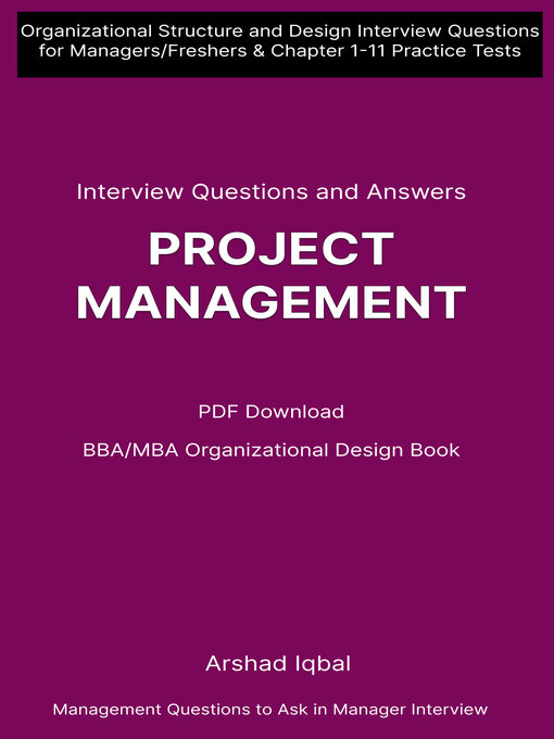Title details for Organizational Structure and Design Important Questions and Answers PDF by Arshad Iqbal - Available